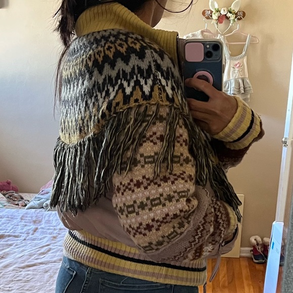 Free People Fringe Coat Native Print - Picture 6 of 6